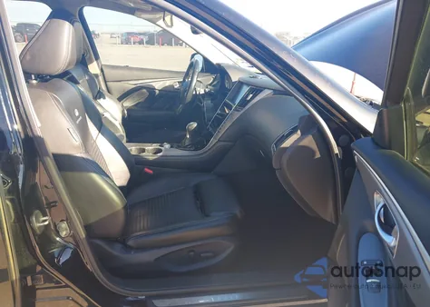 2014 Infiniti Q50 Hybrid Sport z USA, uszkodzony, nr VIN JN1AV7AP6EM692195